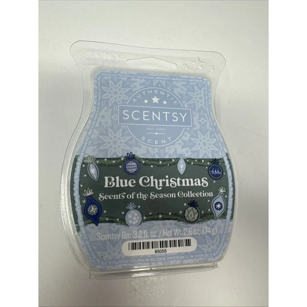 Scentsy Wax Bar Melts Blue Christmas Scent (3.2 fl. oz.) Retired NEW